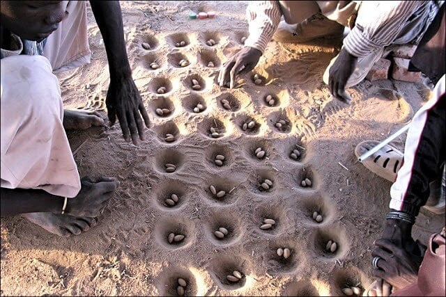 Owela board game in Namibia