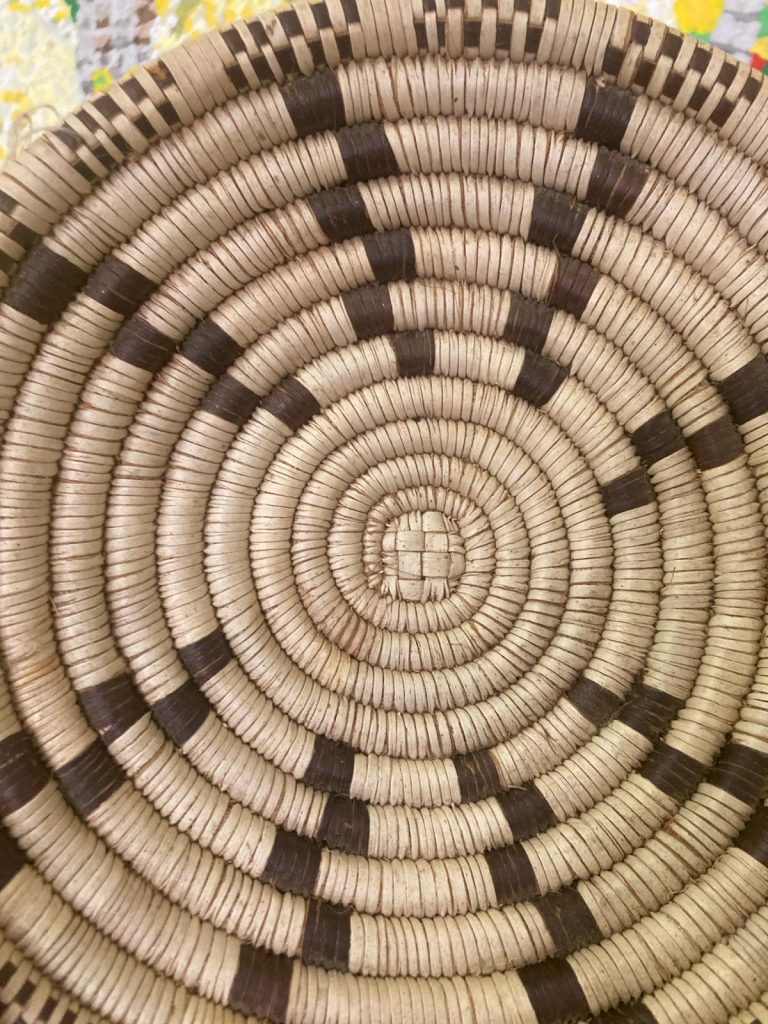 Woven basket in Namibia