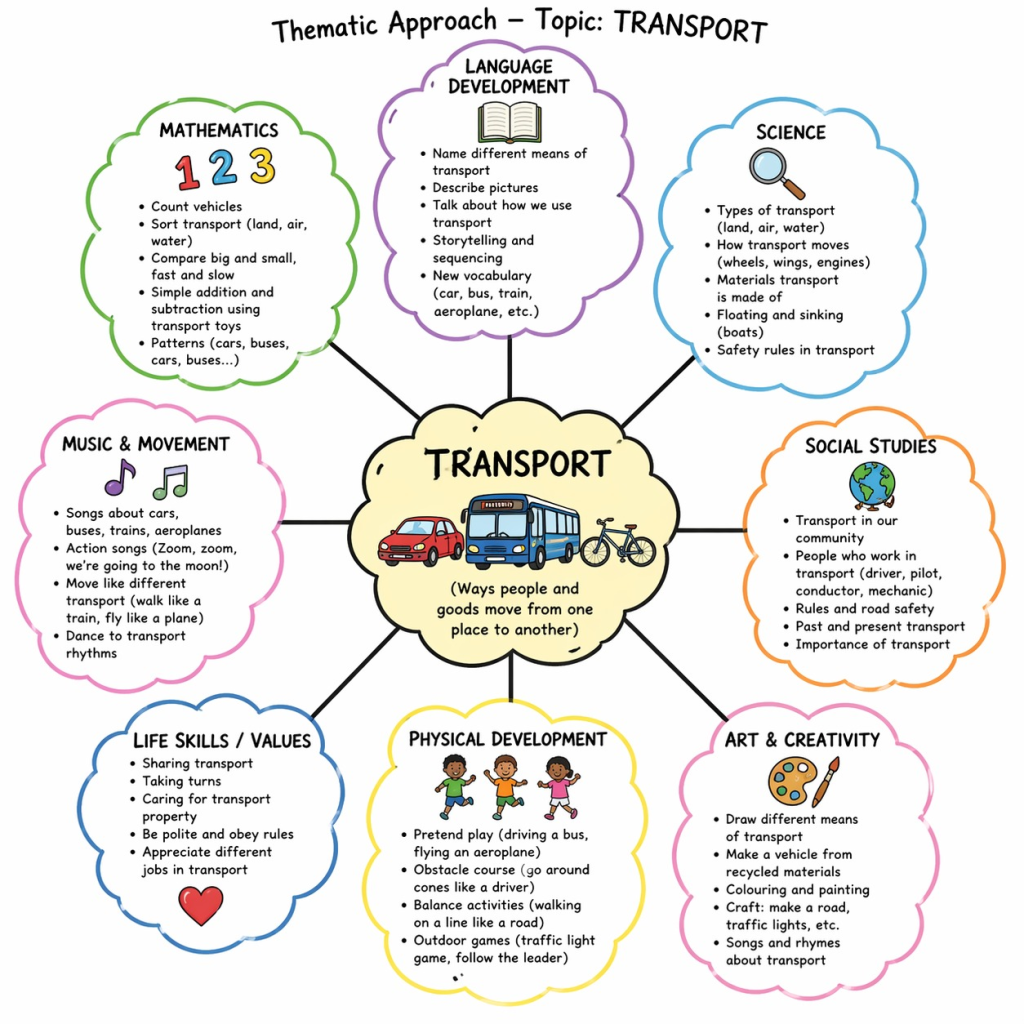 Figure 1: Example 1 of thematic approach: Transport